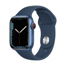 Smartwatch Apple seria 7 + cellular 41mm blue aluminiu sport band