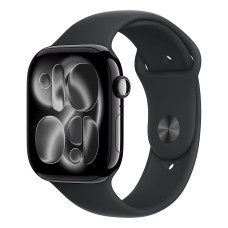 Smartwatch Apple Watch S11 GPS 46mm Jet Black Aluminium Case with Black Sport Band - M/L