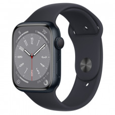 Smartwatch Apple seria 8 GPS 45mm midnight aluminiu case&sport band