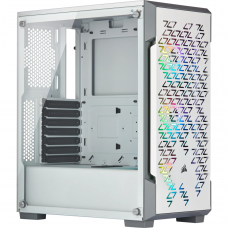 Carcasă Corsair iCUE 220T RGB Airflow Mid Tower ATX Smart Case, TG, albă