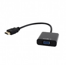 Adaptor Gembird HDMI - VGA negru, audio