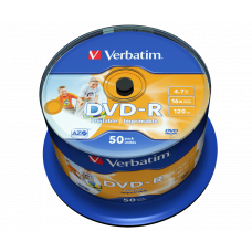 DVD-R Verbatim 50pcs 4.7GB 16x printabile